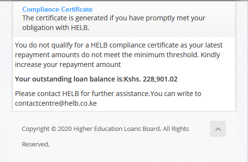 helb defaulters message