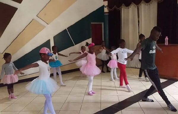 Mombasa Academy of Arts kids during a dancing session